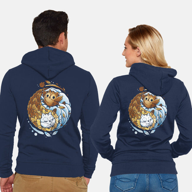 Ying Yang Seasons-Unisex-Zip-Up-Sweatshirt-Vallina84