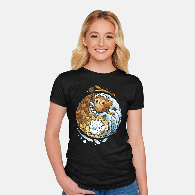 Ying Yang Seasons-Womens-Fitted-Tee-Vallina84