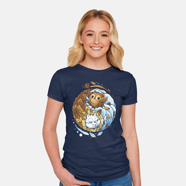 Ying Yang Seasons-Womens-Fitted-Tee-Vallina84