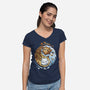 Ying Yang Seasons-Womens-V-Neck-Tee-Vallina84