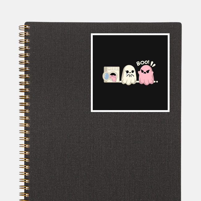 Pink Laundry Ghost-None-Glossy-Sticker-NemiMakeit