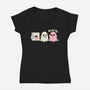 Pink Laundry Ghost-Womens-V-Neck-Tee-NemiMakeit