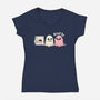 Pink Laundry Ghost-Womens-V-Neck-Tee-NemiMakeit
