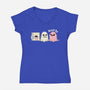 Pink Laundry Ghost-Womens-V-Neck-Tee-NemiMakeit