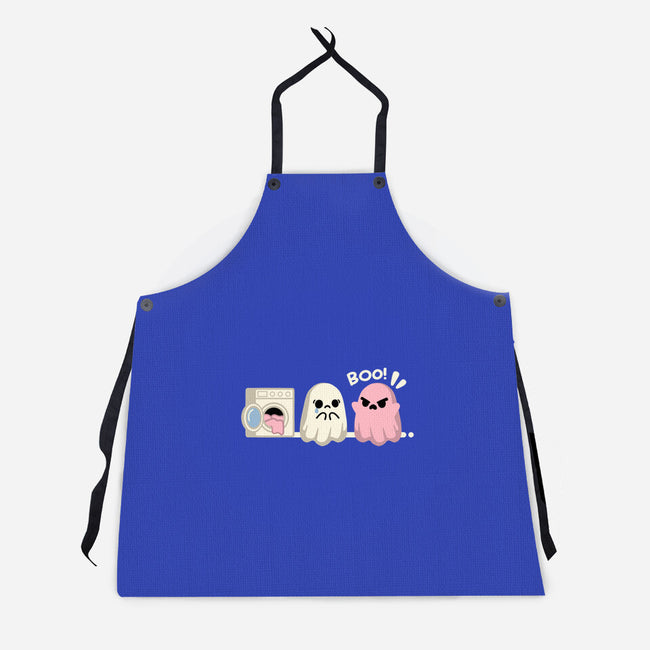 Pink Laundry Ghost-Unisex-Kitchen-Apron-NemiMakeit