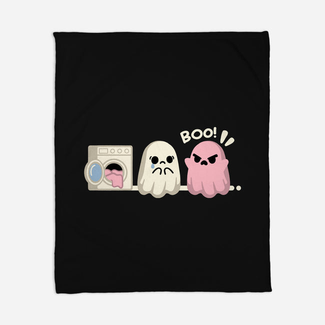 Pink Laundry Ghost-None-Fleece-Blanket-NemiMakeit