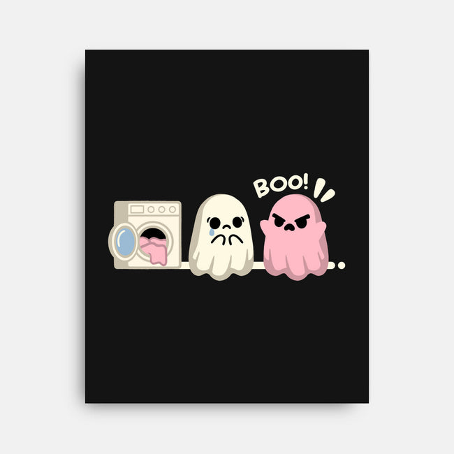 Pink Laundry Ghost-None-Stretched-Canvas-NemiMakeit