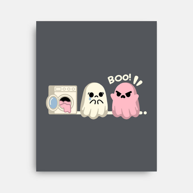 Pink Laundry Ghost-None-Stretched-Canvas-NemiMakeit