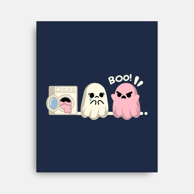 Pink Laundry Ghost-None-Stretched-Canvas-NemiMakeit