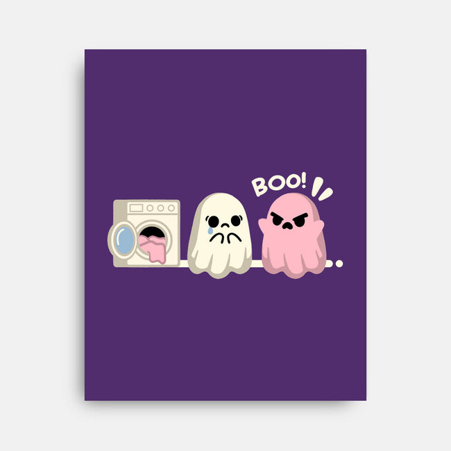 Pink Laundry Ghost-None-Stretched-Canvas-NemiMakeit