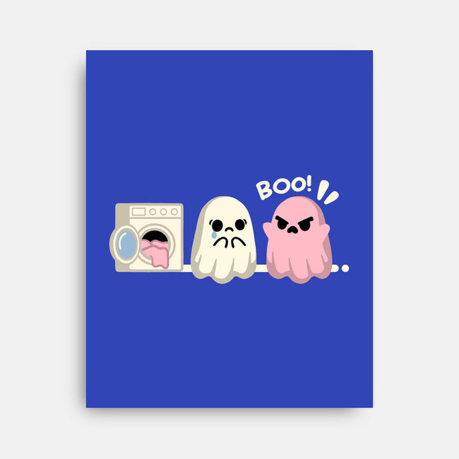 Pink Laundry Ghost-None-Stretched-Canvas-NemiMakeit