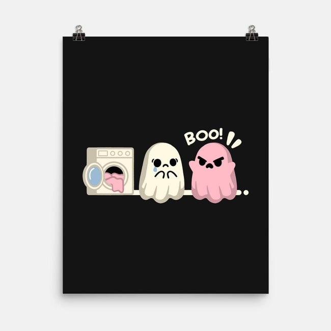 Pink Laundry Ghost-None-Matte-Poster-NemiMakeit