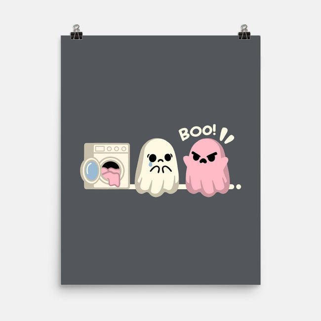 Pink Laundry Ghost-None-Matte-Poster-NemiMakeit