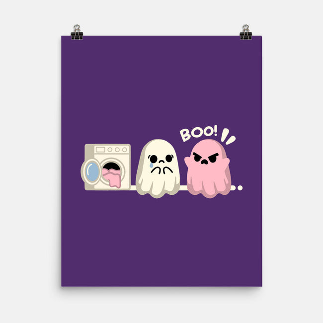 Pink Laundry Ghost-None-Matte-Poster-NemiMakeit
