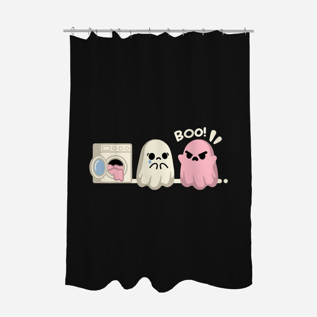 Pink Laundry Ghost-None-Polyester-Shower Curtain-NemiMakeit
