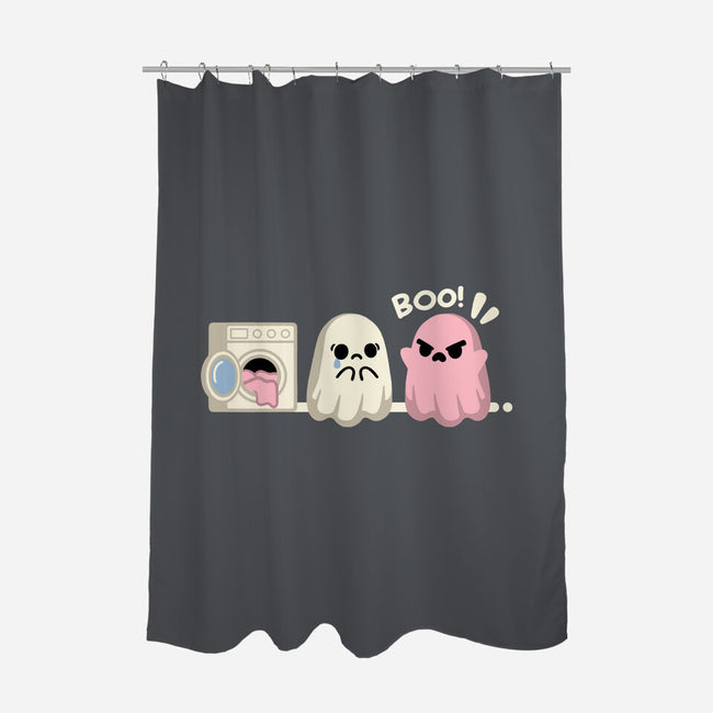 Pink Laundry Ghost-None-Polyester-Shower Curtain-NemiMakeit