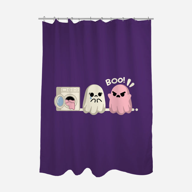 Pink Laundry Ghost-None-Polyester-Shower Curtain-NemiMakeit