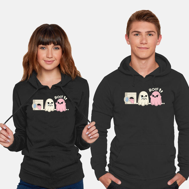 Pink Laundry Ghost-Unisex-Pullover-Sweatshirt-NemiMakeit