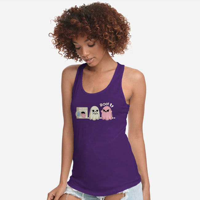 Pink Laundry Ghost-Womens-Racerback-Tank-NemiMakeit