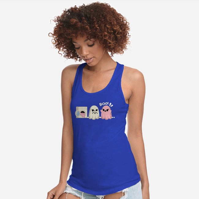 Pink Laundry Ghost-Womens-Racerback-Tank-NemiMakeit