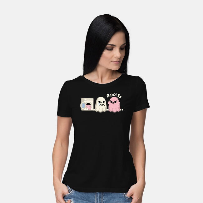 Pink Laundry Ghost-Womens-Basic-Tee-NemiMakeit