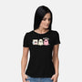 Pink Laundry Ghost-Womens-Basic-Tee-NemiMakeit