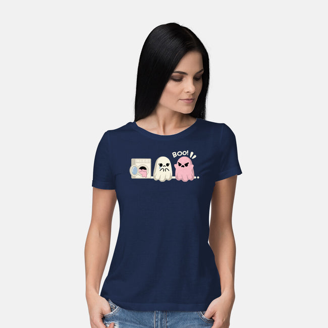 Pink Laundry Ghost-Womens-Basic-Tee-NemiMakeit