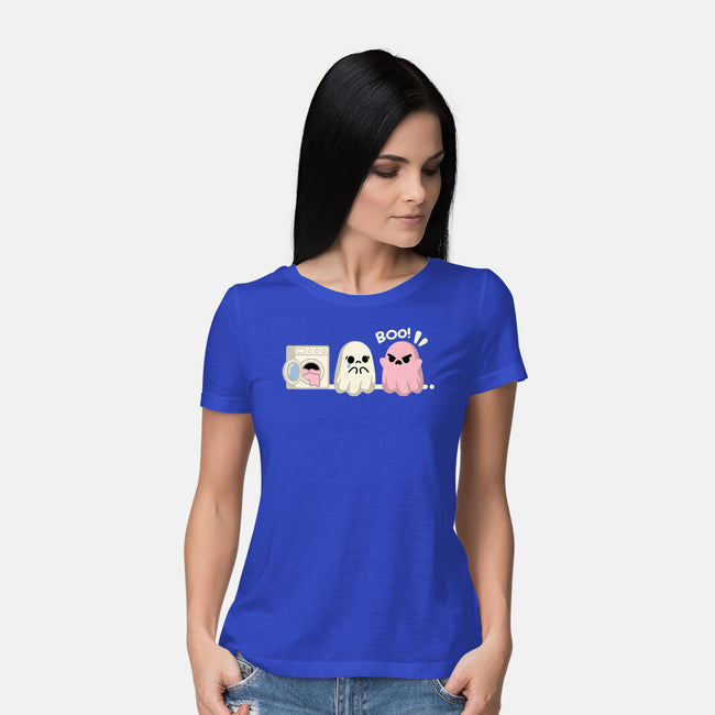 Pink Laundry Ghost-Womens-Basic-Tee-NemiMakeit