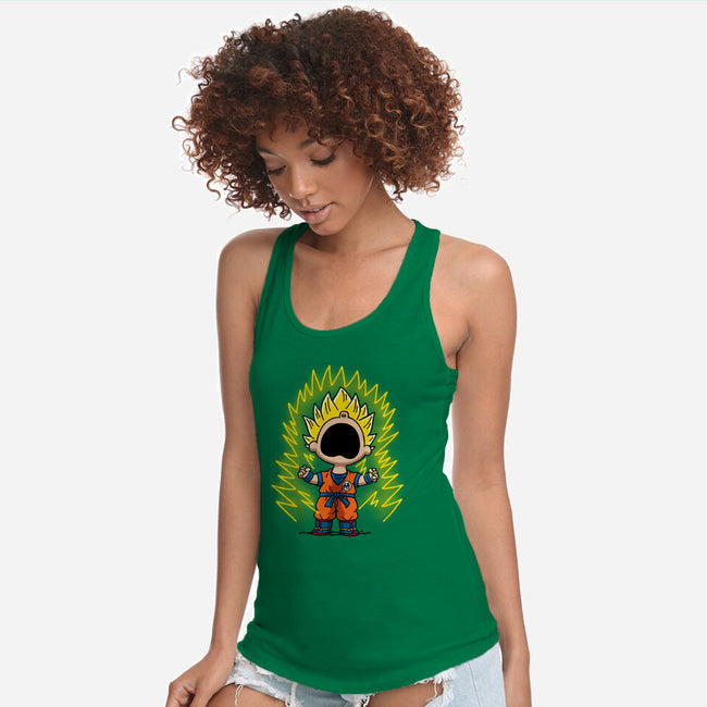 Super Saiyanuts-Womens-Racerback-Tank-Barbadifuoco