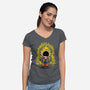 Super Saiyanuts-Womens-V-Neck-Tee-Barbadifuoco