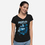 Fright Os Cereal-Womens-V-Neck-Tee-P1yu5h