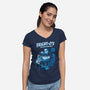 Fright Os Cereal-Womens-V-Neck-Tee-P1yu5h