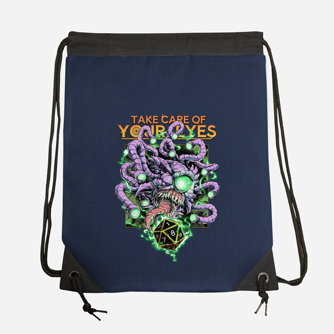 Take Care Of Your Eyes-None-Drawstring-Bag-Guilherme magno de oliveira