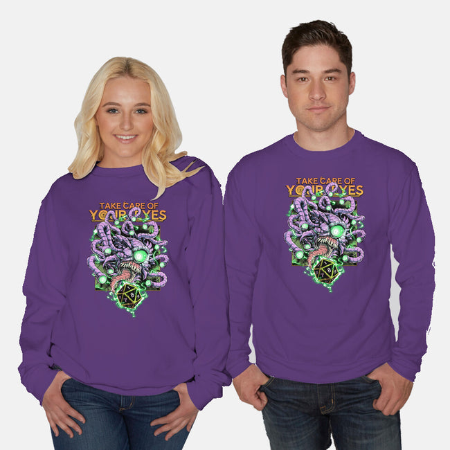 Take Care Of Your Eyes-Unisex-Crew Neck-Sweatshirt-Guilherme magno de oliveira
