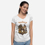 A Spooky Journey-Womens-V-Neck-Tee-fanfabio