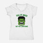 Full Of Anger-Womens-V-Neck-Tee-milasneeze