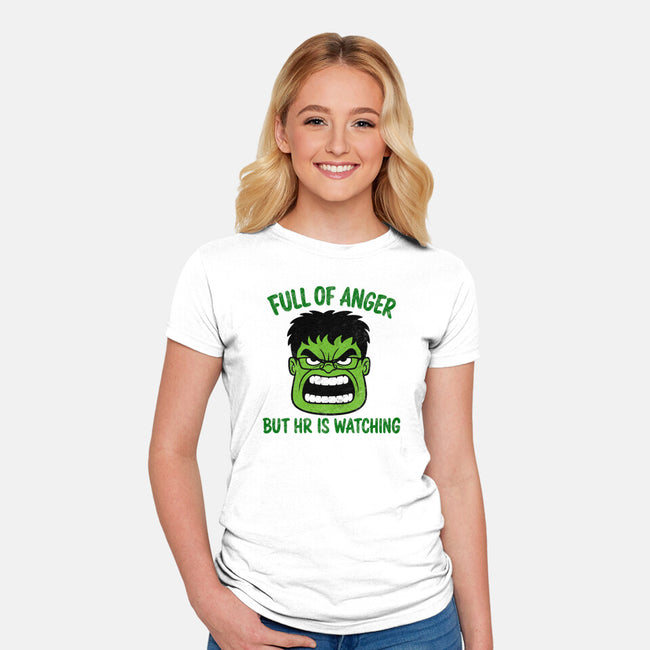 Full Of Anger-Womens-Fitted-Tee-milasneeze
