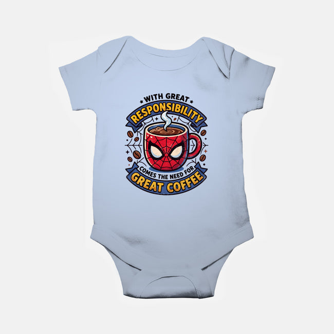 Great Responsibility Great Coffee-Baby-Basic-Onesie-milasneeze