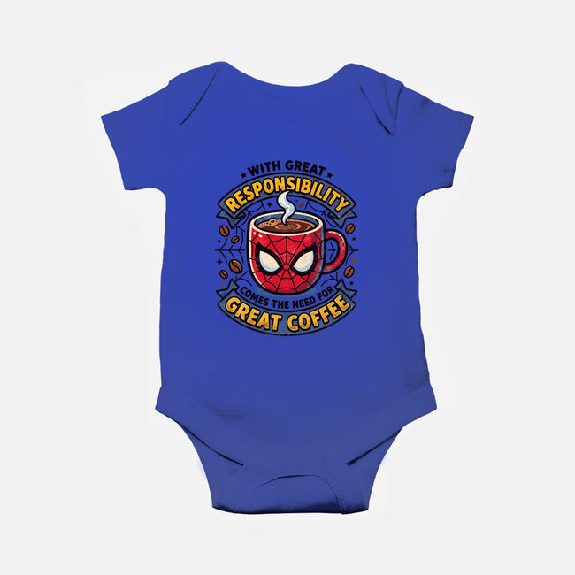 Great Responsibility Great Coffee-Baby-Basic-Onesie-milasneeze