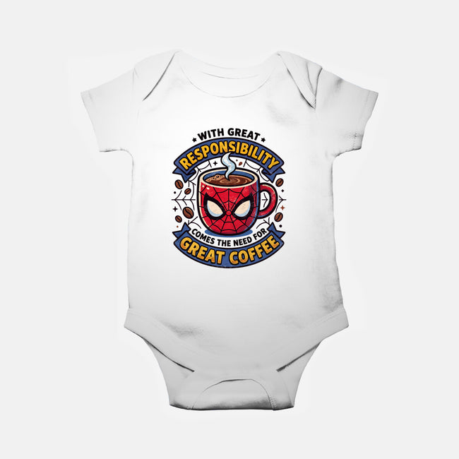 Great Responsibility Great Coffee-Baby-Basic-Onesie-milasneeze
