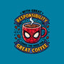 Great Responsibility Great Coffee-None-Glossy-Sticker-milasneeze