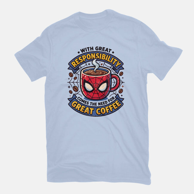 Great Responsibility Great Coffee-Womens-Fitted-Tee-milasneeze
