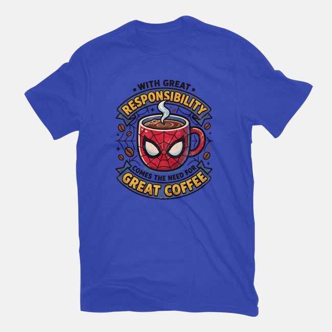 Great Responsibility Great Coffee-Mens-Basic-Tee-milasneeze