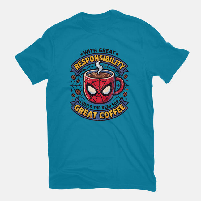 Great Responsibility Great Coffee-Womens-Fitted-Tee-milasneeze