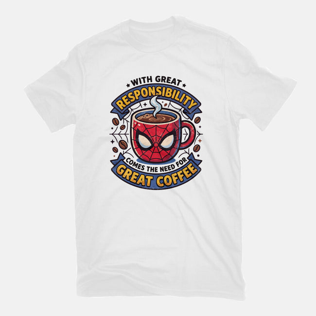 Great Responsibility Great Coffee-Unisex-Basic-Tee-milasneeze
