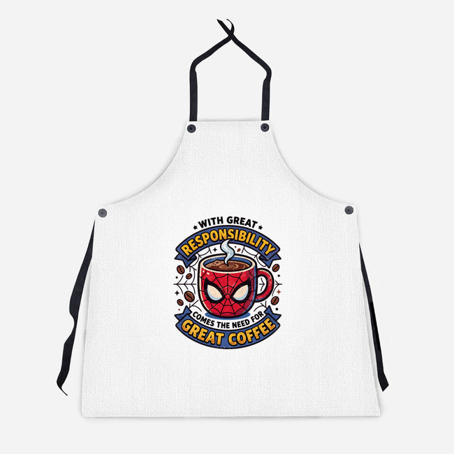 Great Responsibility Great Coffee-Unisex-Kitchen-Apron-milasneeze