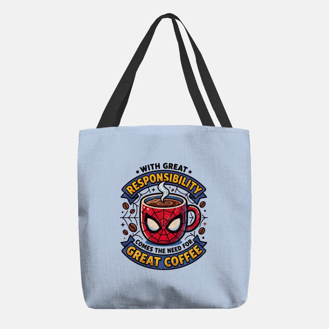 Great Responsibility Great Coffee-None-Basic Tote-Bag-milasneeze