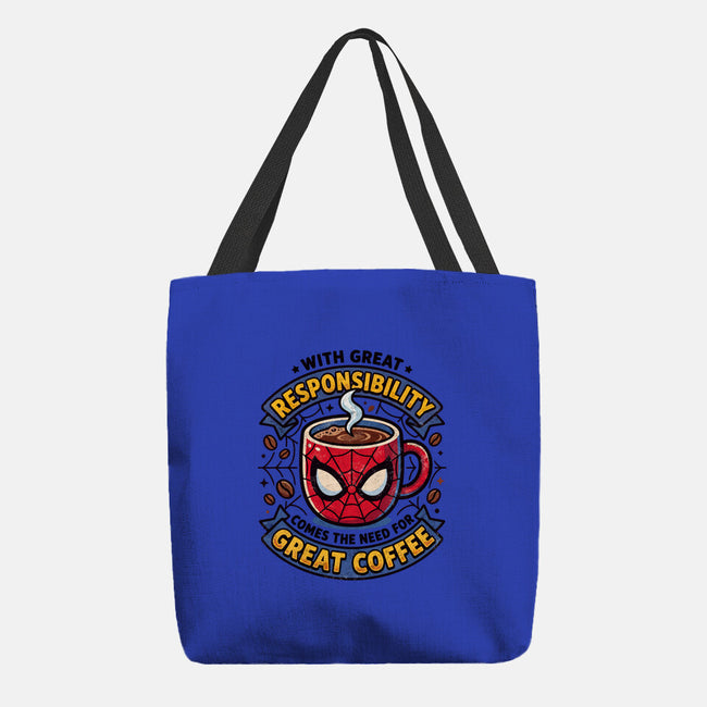 Great Responsibility Great Coffee-None-Basic Tote-Bag-milasneeze