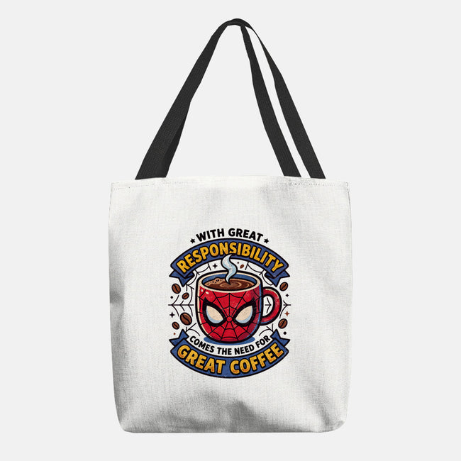 Great Responsibility Great Coffee-None-Basic Tote-Bag-milasneeze