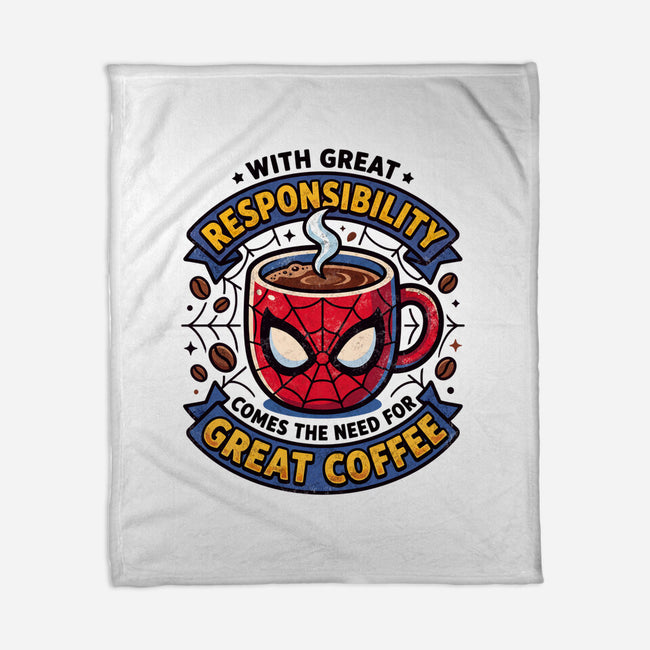 Great Responsibility Great Coffee-None-Fleece-Blanket-milasneeze